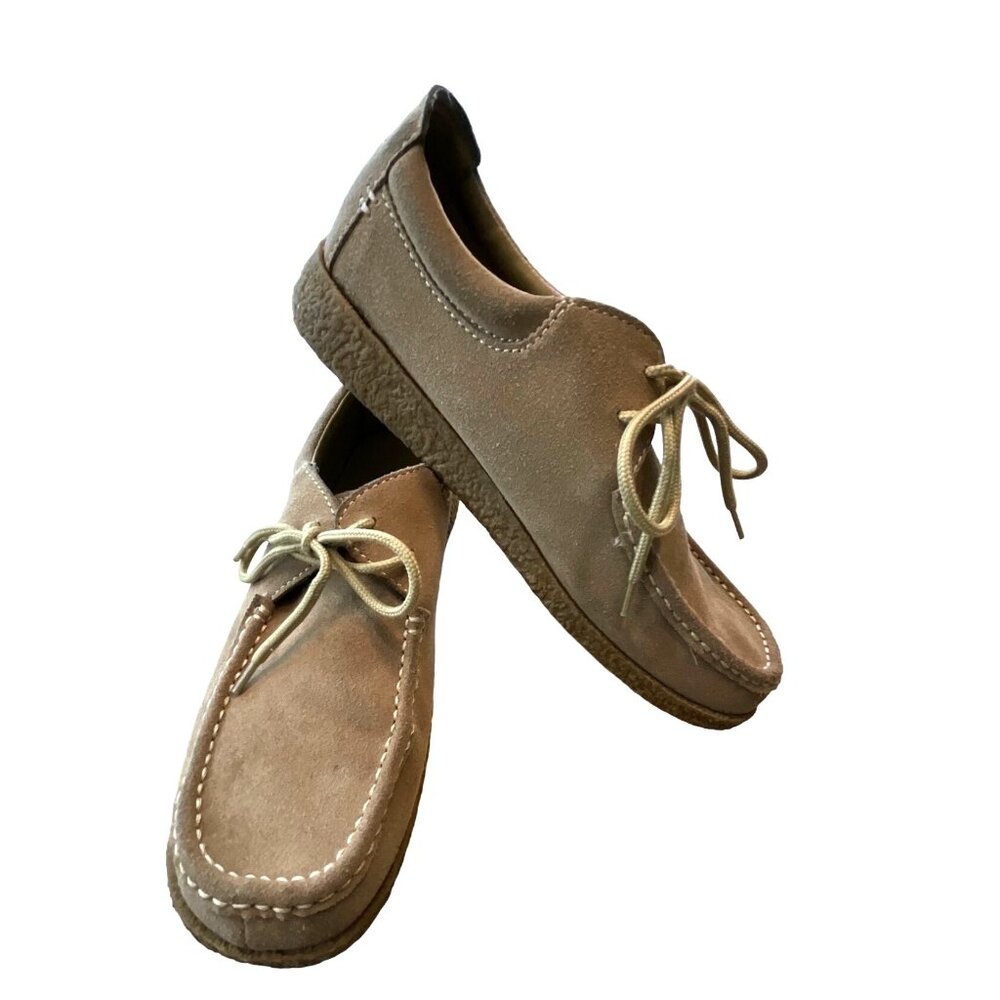 Yellowbox Mona‎ Sand Suede Moccasin Style Lace Up Shoes Women's 11